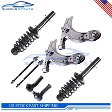 8 Pcs For VW Beetle Jetta / Golf / Beetle Front Struts & Control Arms & Tie Rods