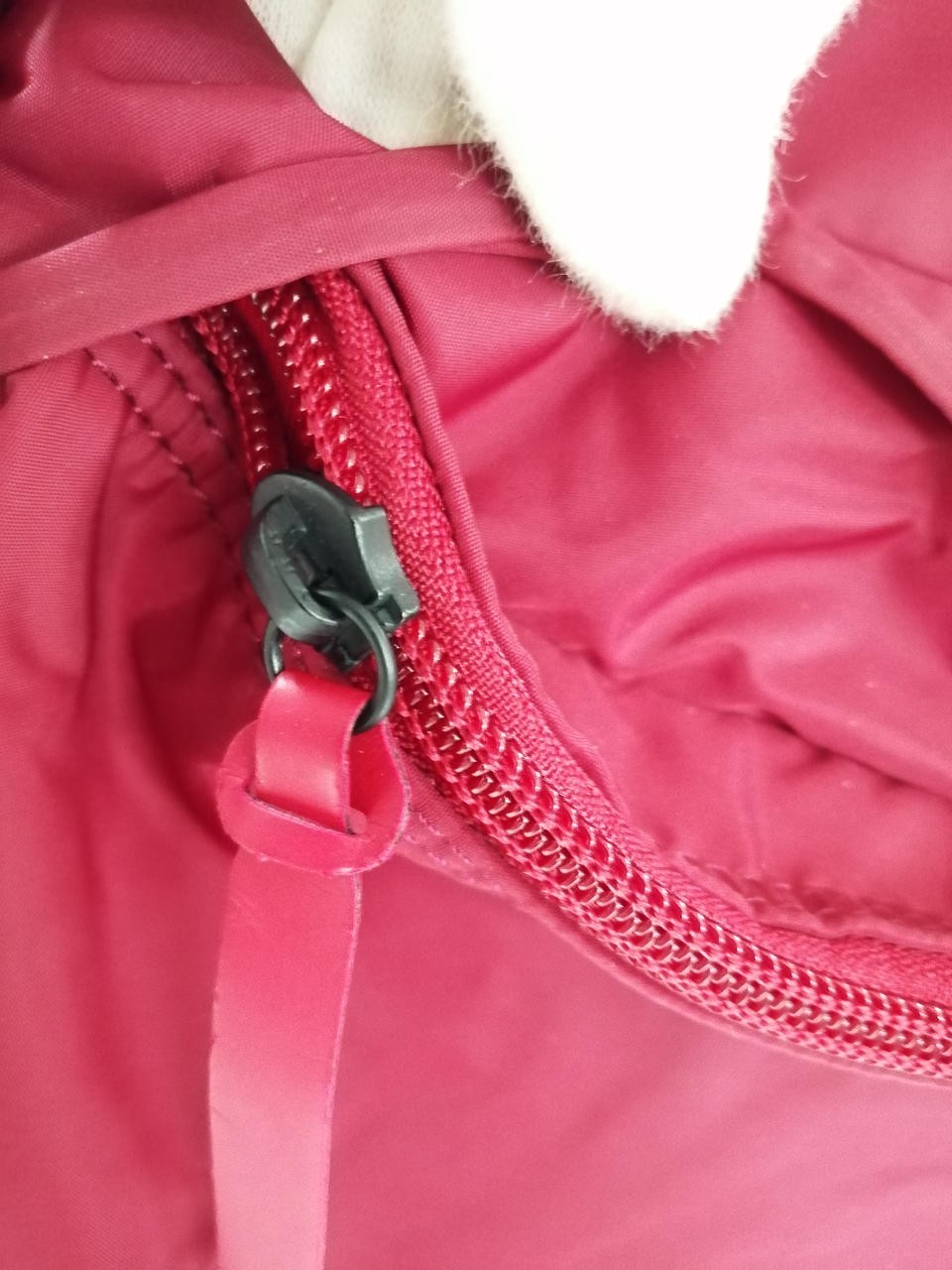 Cape Backpack Model Red Missing Handle Stain Port… - image 7