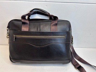 Braune Leder Laptoptasche NEU abnehmbarer langer Riemen Unisex