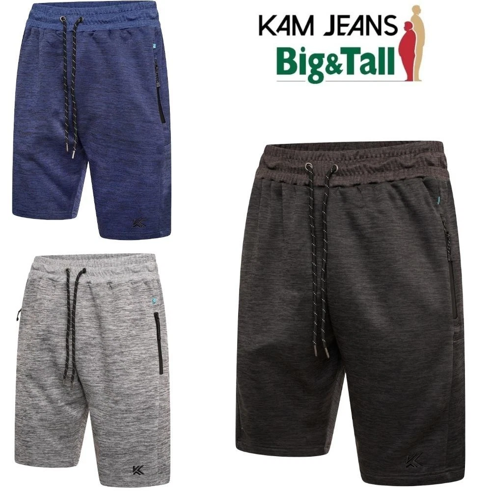 Kam Mens Plus Size Shorts, Drawstring Waist & Zip Pockets for Big & Tall Men UK
Opens in a new windo