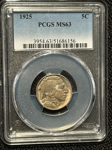 1925 BUFFALO NICKEL PCGS MS63