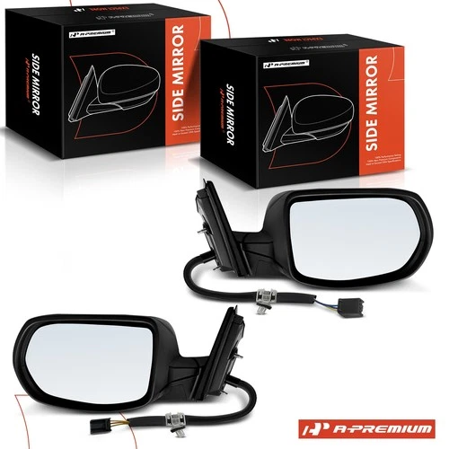 A-Premium 2x Black Manual Folding Mirror Driver & Passenger Side for Honda CR-V