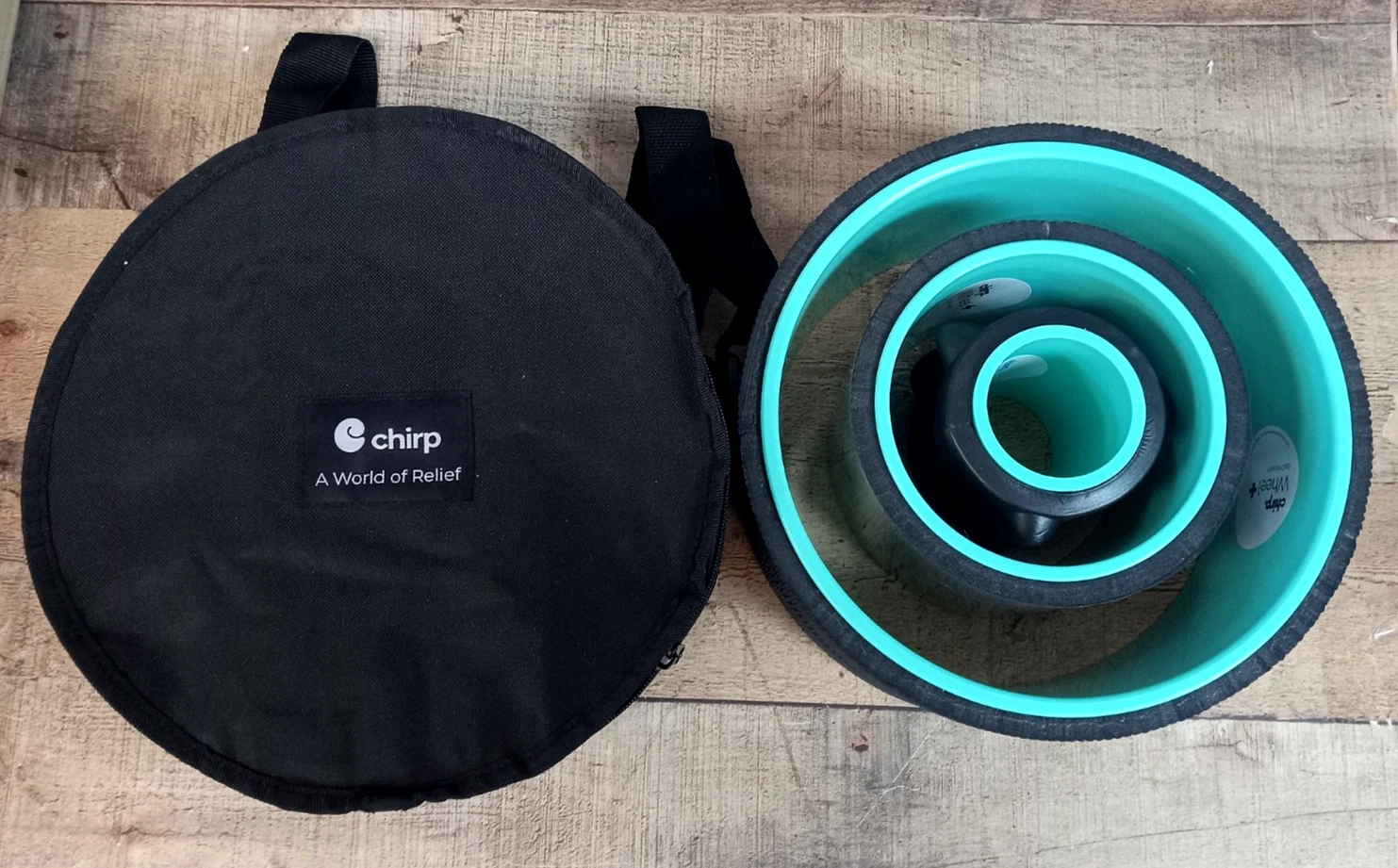 Chirp Plexus Foam Roller Wheel 3 Pack Set for Back Pain Relief Muscle Therapy