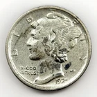 1925-D 10c Mercury Silver Dime XF Extra Fine EF Denver Mint Key Date Coin Rare!