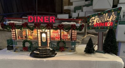 Dept 56 Snow Village  Shelly s Diner  W/ Working Lights