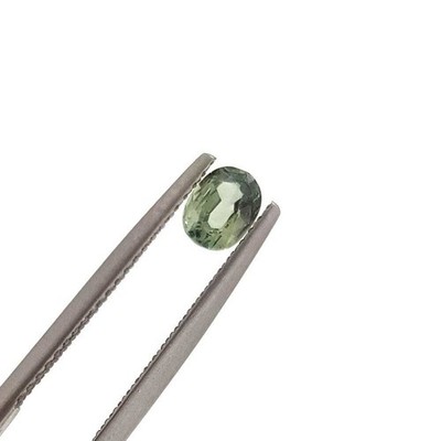 SAPHIR GRÜN OVAL GESCHNITTEN 1,26 Karat 6 x 8 mm