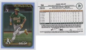 2024 Topps Series 1 Father's Day Powder Blue /50 Zack Gelof #166 Rookie RC