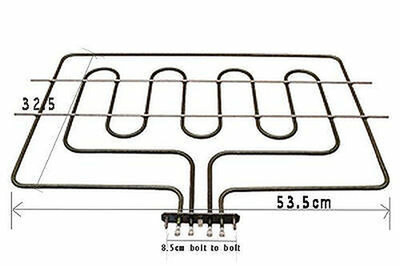 GENUINE  SMEG Technika 900mm Oven Upper Top Grill Element T948 T948INOX T948SS