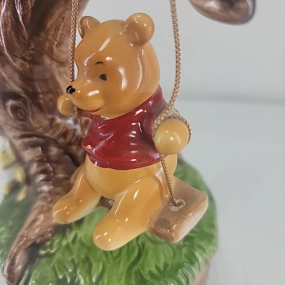 Rare Vintage Disney Ceramic Winnie The Pooh Music Box Swing. - Image 3 of 4