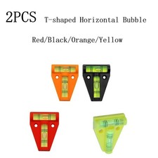 T-Shaped BubbleLevel T-Shaped Horizontal Bubble Mini Two Way 2PCS Orange