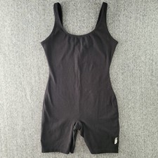 Vtg 90s Jacques Moret Ultra Womens Large L Black Bike Short Unitard Bodysuit