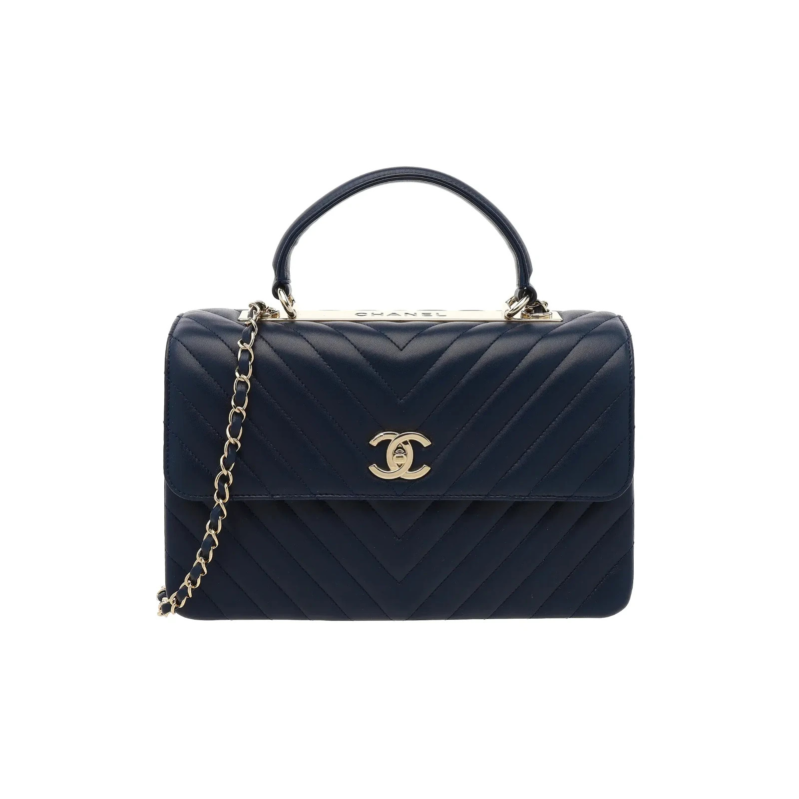 Chanel Chevron Trendy CC Top Handle Bag Medium