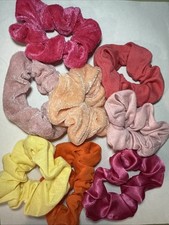 8 Assorted Scrunchies Warm Tones