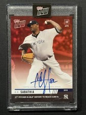 2019 Topps Now #156D CC Sabathia Auto 1/10 Red HOF New York Yankees