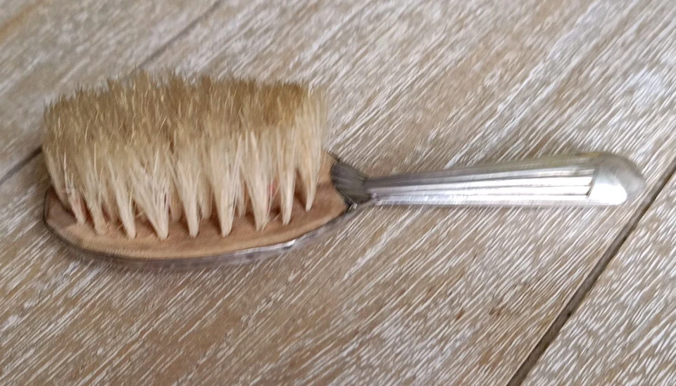 Ancienne Brosse À Cheveux De Poupée En Argent. Poinçonné - Photo 2/4