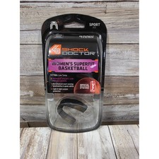 Shock Doctor Damski Wiek 10+ Superfit Koszykówka Ochraniacz na usta Czarny WNBA Sport Fit