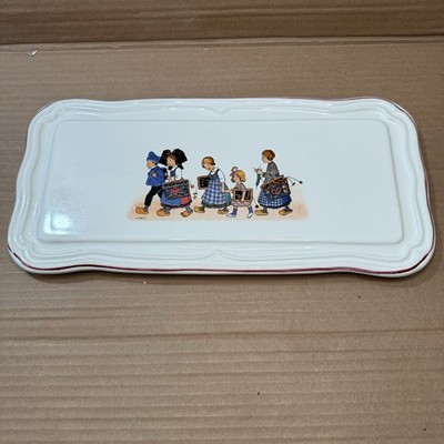 Hansi Ceramiques Elchinger Alsace France Ceramic Tray Kids Folk Art