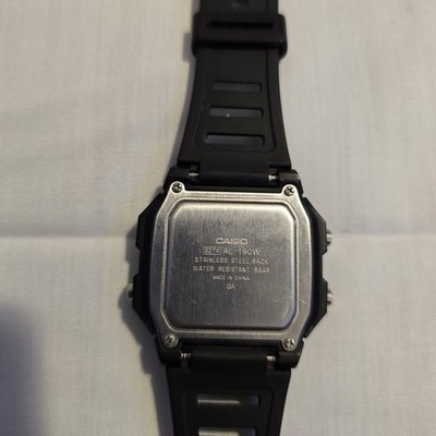 Casio AL-190W-1A Rare Vintage Batteryless Solar Lcd Digital Watch