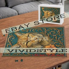Wildcat woodland spirit wildlife portrait 1000pc jigsaw puzzle 19.7X29.5 in