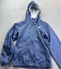 The North Face Rain Jacket Girls M 10/13 DryVent Waterproof Coat Outdoors Blue