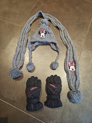 3 er Set Kinder Wintermütze Gr. 52 mit Schal Handschuhe Ziener Mädchen
