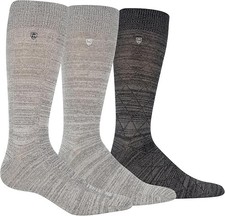 Chaps Men's Super Soft Dress Crew Socks-3 Pair Pack-Patterns and Textures-GYAST
