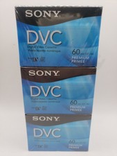 Lot Of 5 Sony DVC Premium Digital Video Cassettes New Sealed Model DVM60PRR