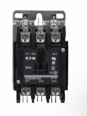 C25DNF330T Eaton  C25 Series Contactor 3 pole 3 phase 600V 30A 24V coil