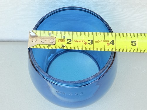 Vintage türkisblau Glas Eisenbahn Laterne Globus Mc K. G. Co. - Bild 8 von 9