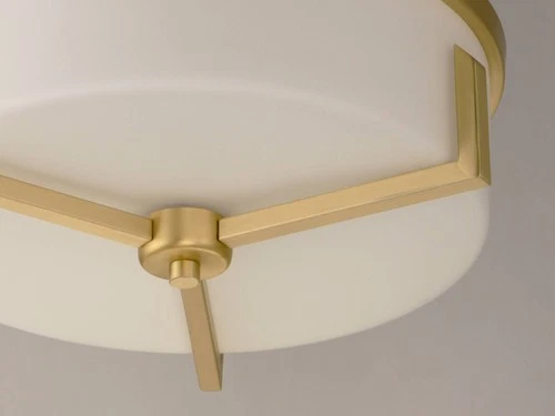 Maxim Dart 14" Wide Flush Mount Satin Brass 3-Light Ceiling Light - Picture 4 of 5