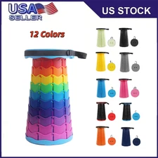Heavy Duty Collapsible Telescoping Stool, Portable Retractable Stool, 12 Colors