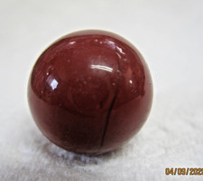 Rare CAC 15mm Brick Red Oxblood Amber Cream Swirl Marble VG EX