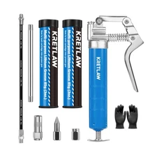 Mini Grease Gun (3000PSI) with Double 3oz Cartridge Grease and 12'' Flex Hose...
