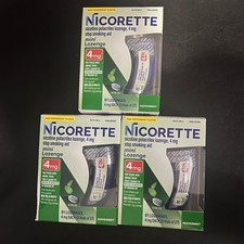 Nicorette 4mg Mini Lozenge Stop Smoking Aid Peppermint Flavor 3 Vials 81 Lozenge