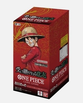 One Piece Sealed Japanese Carrying on His Will OP-13 Booster Box IN HAND
