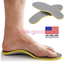 1Pair Orthotic Shoe Insoles Insert Flat Feet High Arch Support Plantar Fasciitis