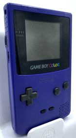 Grape Purple Gameboy Color Handheld with Super Mario Bros Deluxe Very Good Cond
