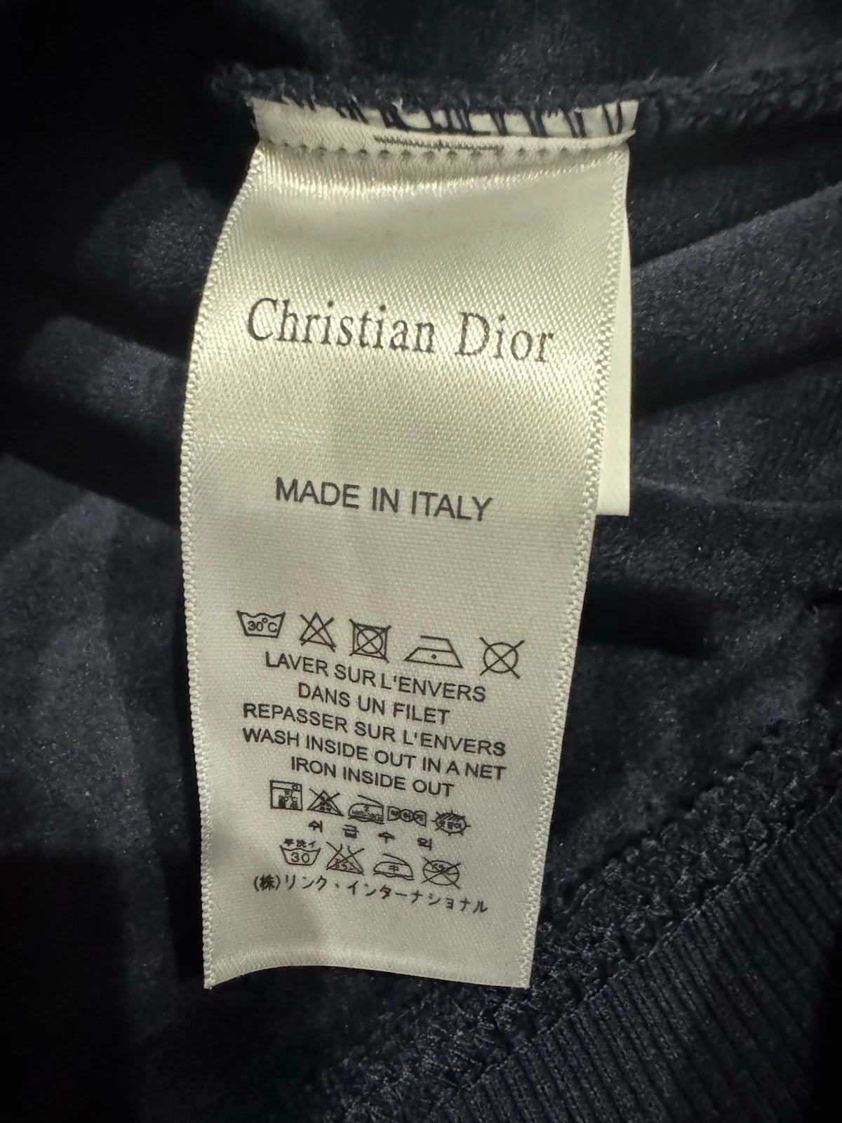Dior Hoodie Simple Logo SS21 Collection Dark Blue Size S New WO Tags