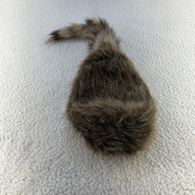 Coonskin Cap Davey Crockett Real Fur Tail Raccoon Coon Daniel Boone Hat Adult M