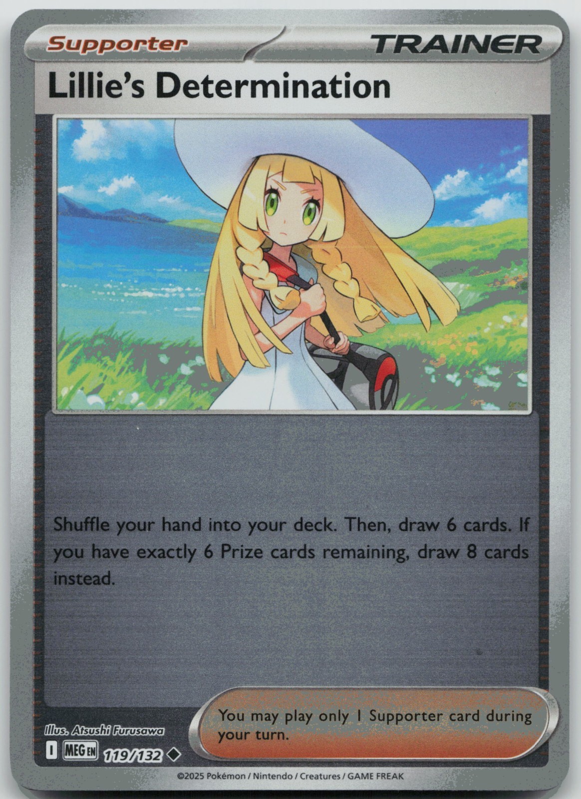 Lillie's Determination 119/132 Reverse Holofoil (HR) ME01: Mega Evolution - NM