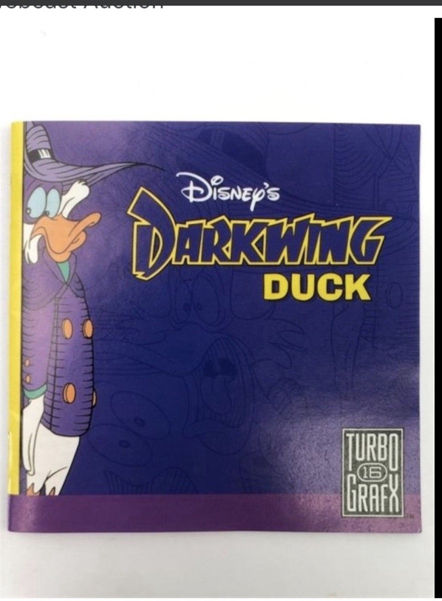 Darkwing Duck NEC Turbo Grafx 16 Hucard Game Complete In Box