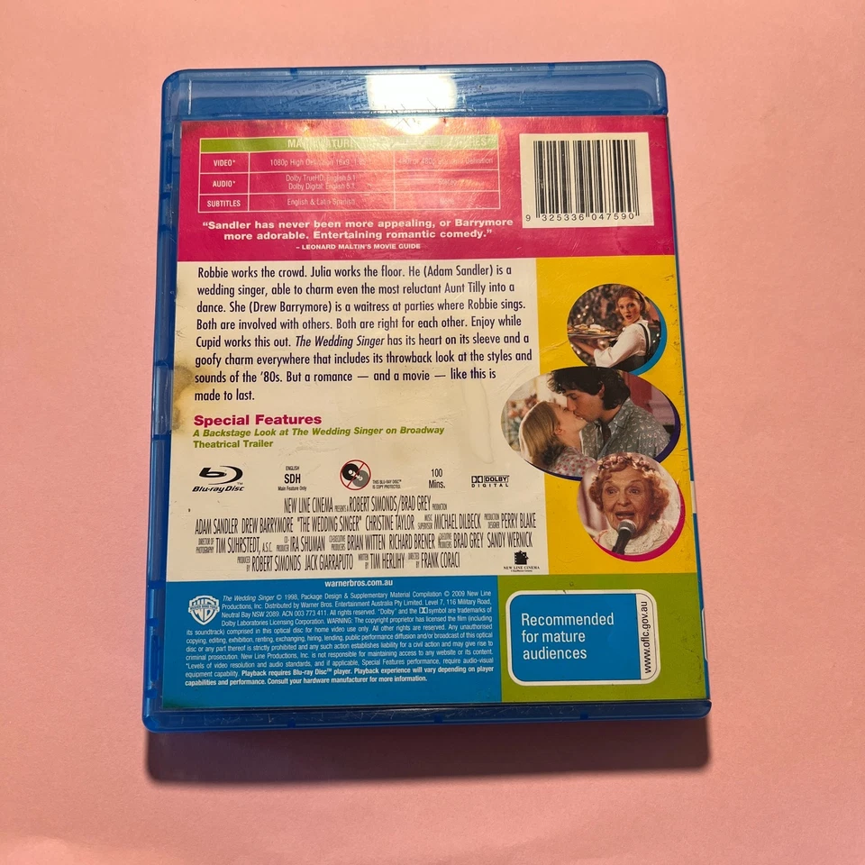 The Wedding Singer Totally Awesome Edition Blu ray Region B Adam Sandler blu-ray - image 2 of 4