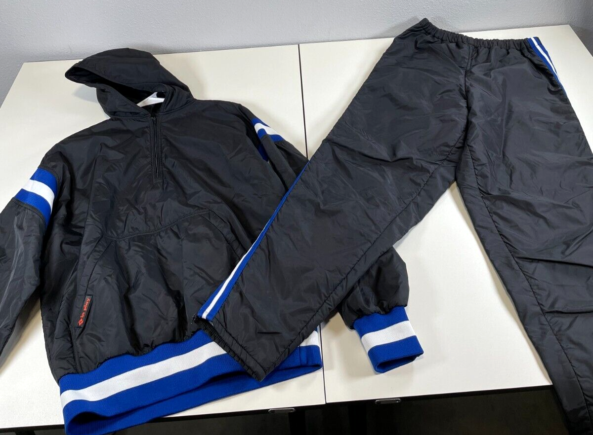 In Play Unisex Black White Blue Insulated Pants Pullover Jacket
