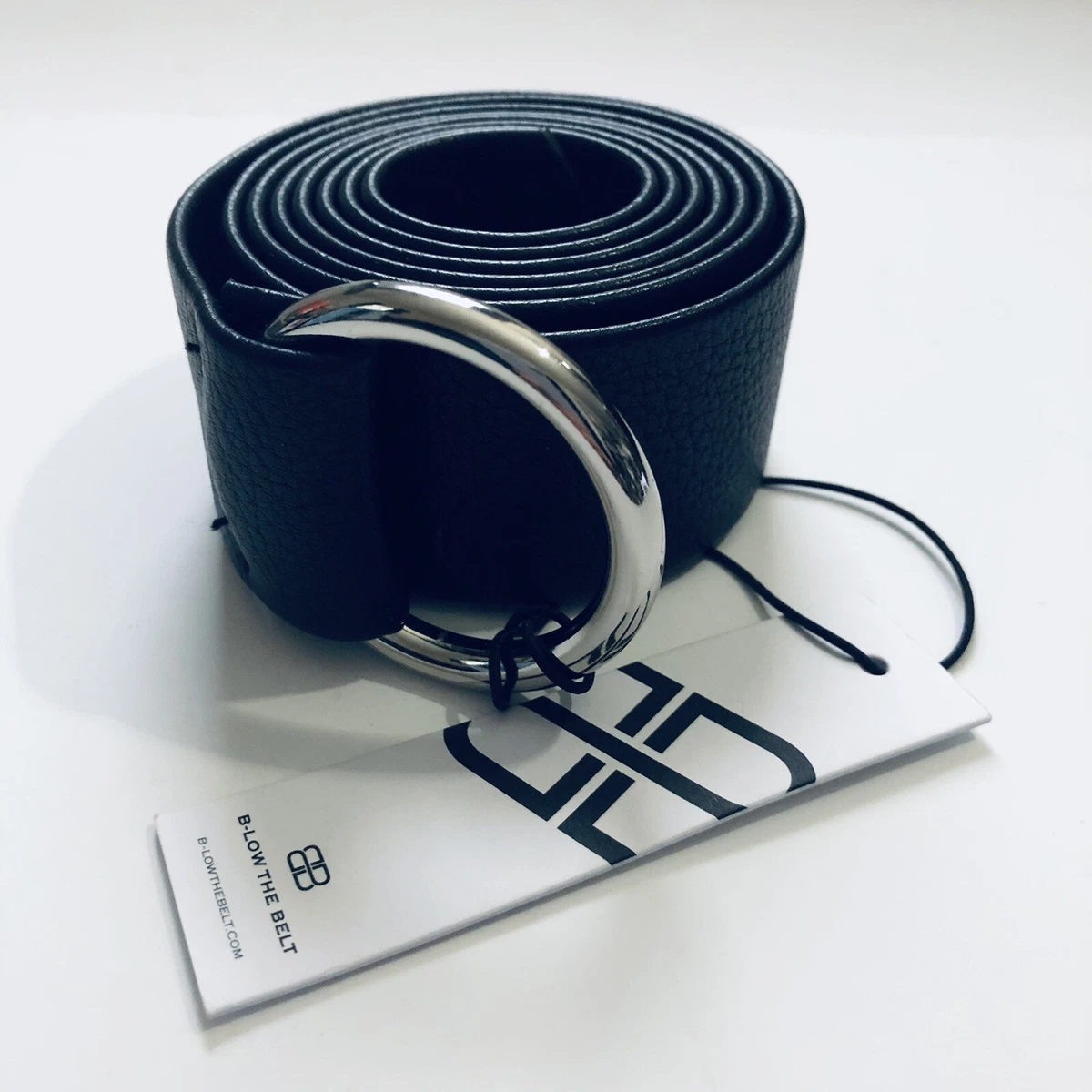 B-Low The Belt Black Leather Ring Wrap Belt Made USA Size O/S Modern Belt - Black main image 3