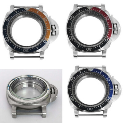 Modified Watch Case Bezel Black White Strip Inner Ring For NH35/NH36/4R Movement