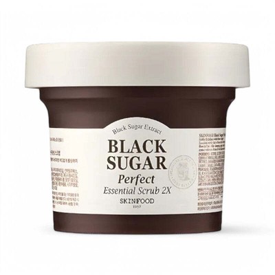 SKINFOOD Black Sugar Perfect Essential Scrub 2X 2023 Version-210g #git