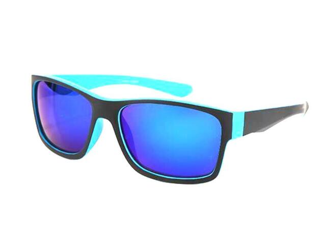 Sonnenbrille Herren verspiegelt 400 UV schwarz farbig kantig groß