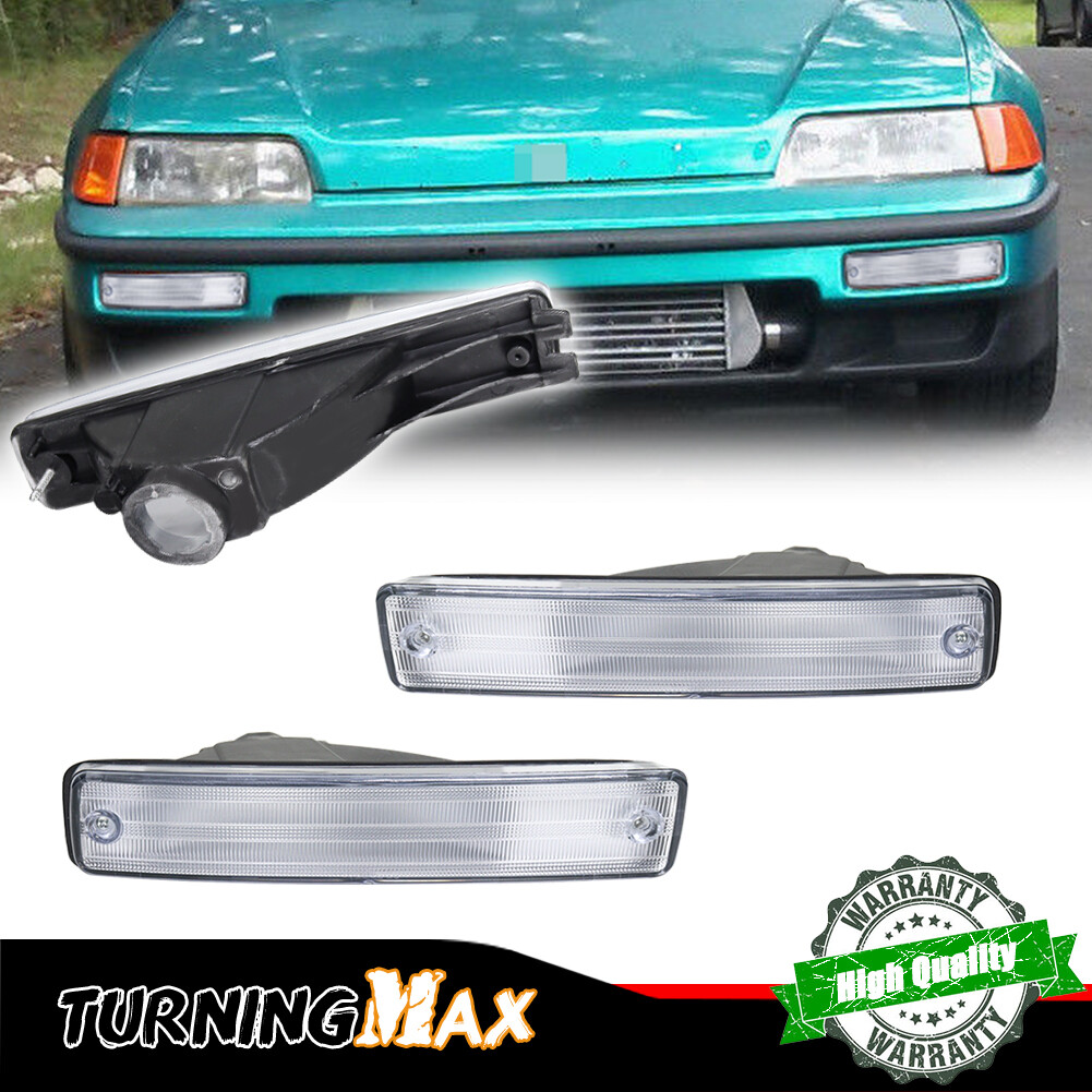 Clear Front Corner Turn Signal Light Housings Kit For 1990-1991 