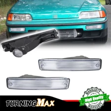 Clear Front Corner Turn Signal Light Housings Kit For 1990-1991 Honda CR-X / CRX