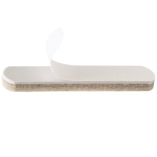 Super Sliders 1/2 x 2-5/8" Rectangle Self Stick Felt Furniture Pads Beige, 20 Pk - Picture 4 of 5